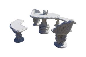 ANTIKES WOHNDESIGN Garten Garnitur AWD-SG-003 B:134cm H:46cm