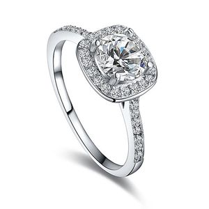 Verlobungsring Zirkonia Kristalle Damen-Ring Solitär-Ring Autiga® silber 52 - Ø 16,51 mm
