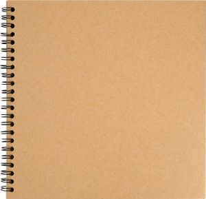 BELLE VOUS 80 Seiten Scrapbook Album Fotoalbum Kraftpapier - Fotobuch zum Einkleben Braun 20x20 cm Blanko - DIY Spiralalbum Foto Album zum