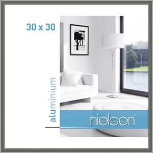 Nielsen Aluminium Bilderrahmen Classic, 30x30 cm, Contrastgrau