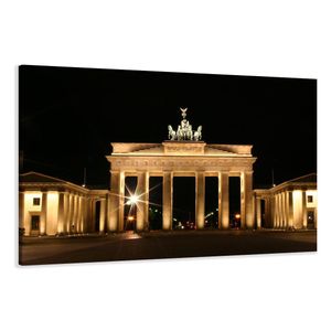 120 x 80 cm Bild auf Leinwand Berlin 5018-SCT deutsche Marke und Lager  -  Die Bilder / das Wandbild / der Kunstdruck ist fertig gerahmt