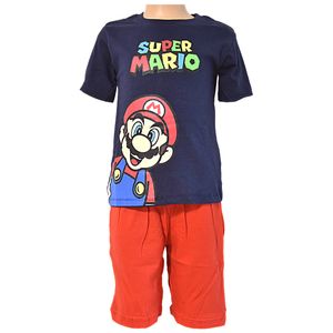 Schlafanzug kurz Super Mario Schwarz - Rot