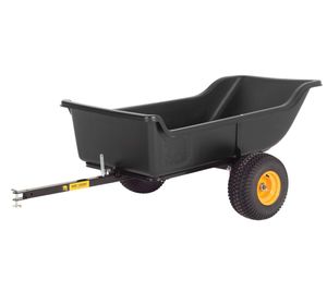 Polar Kunststoff Schubkarre Anhänger 623 Liter Schwarz 249x137x79 cm