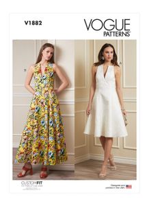 Vogue® Papierschnittmuster Damen - Kleid - V1882 Vogue® Patterns Größe: B5 (8-10-12-14-16)