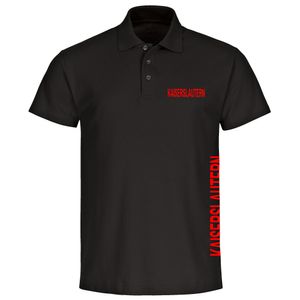 Herren Poloshirt Kaiserslautern - Brust & Seite - Größe: XL - Farbe: schwarz