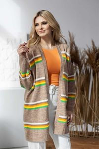 PeeKaBoo Cardigan Strickjacke bunt gemustert für Damen cappuccino PeeKaBoo Cardigan Strickjacke bunt gemustert für Damen cappuccino