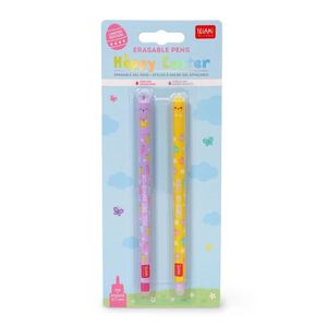 Legami Set mit 2 Löschbaren Gelstiften Erasable Pen - Hoppy Easter, 0,7 mm