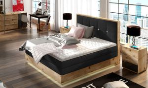 DomoHome posteľ so skrinkovou pružinou Spálňová posteľ Ideálna pre vašu spálňu Luxusná čalúnená posteľ, Rozmer: 160x200x62cm, Model: EndoEtnoAustin21, Farba: čierna DomoHome posteľ so skrinkovou pružinou Spálňová posteľ Ideálna pre vašu spálňu Luxusná čalúnená posteľ, Rozmer: 160x200x62cm, Model: EndoEtnoAustin21, Farba: čierna