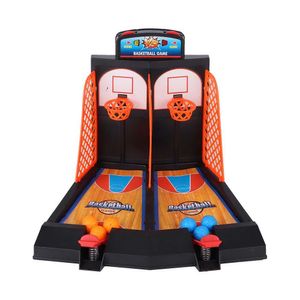 Mini Doppel-Basketball-Maschine Desktop-Basketball-Schießspiel für Kinder Erwachsene (Desktop-Basketball-Schießen)