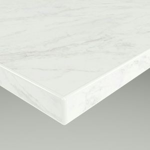 Tischplatte Zuschnitt nach Maß Beschichtete in 19mm Stärke - Strukturdekor Marmor Weiß 80 x 80 cm
