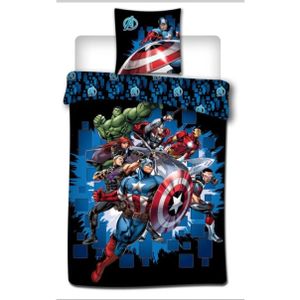 Marvel - Avengers - Bettwäsche 140×200 cm, 65×65 cm (52% polyester + 48% Baumwolle)