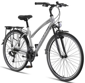 Licorne Bike L-V-ATB  Premium Trekking Bike in 28 Zoll - Fahrrad für Herren, Jungen, Mädchen und Damen - Shimano 21 Gang-Schaltung - Citybike - Männerfahrrad