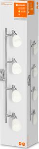 LEDVANCE LED reflektor, 4-lampový vysokokvalitný reflektor z hliníka, vhodný na stenu a strop v interiéri, vymeniteľná 2W žiarovka G9 v balení, teplá biela (2700K), LED SPOT G9 4x2W