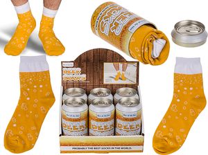 Pánske ponožky - Pivo v plechovke - Vtipný darček pre priateľa