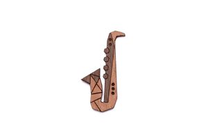 BeWooden Dřevěná brož Saxophone Brooch