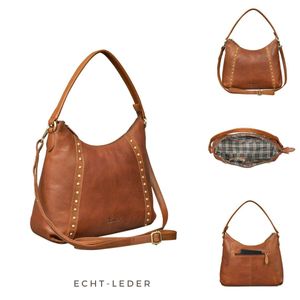 Benthill Handtasche Damen Leder - Ledertasche aus hochwertigen Rindsleder - Vintage Umhängetasche - Schultertasche Damentasche Beutel