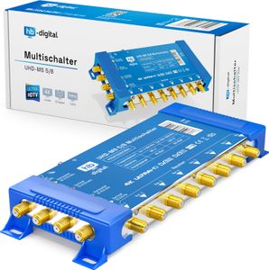 hb-digital SAT Multischalter UHD-MS 5/8 bis zu 8 Teilnehmer