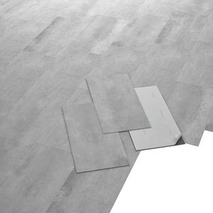 ARTENS - PVC Bodenbelag SHY - Selbstklebende Vinyl-Fliesen - Vinylboden - Betoneffekt - MEDIO - 60,96 cm x 30,48 cm x 1,5 mm - Dicke 1,5 mm - 2,23 m²/ 12 Fliesen