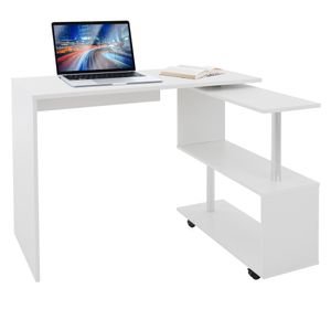 ML-Design Psací stůl ve tvaru L, 150x88x75 cm, bílý, z MDF