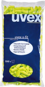 uvex Gehörschutzstöpsel x-fit 2112003 grün SNR 37 dB 200 Paar Gr. M