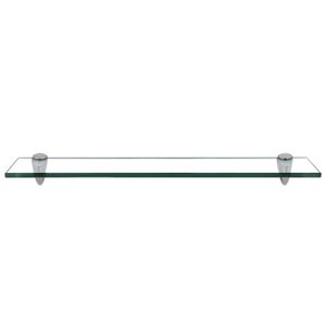 SWANEW Glasablage Glasregal ideal für Bad, Dusche und zur modernen Dekoration mit Halterung aus Edelstahl  8 mm 60x10 cm Klarglas