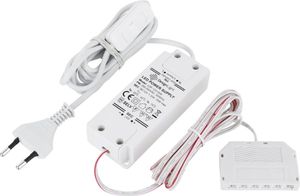 12V MINI-AMP - 16W napájací zdroj so 6-polohovým rozdeľovačom + prepínač - biely