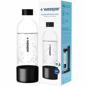 Wessper S1 SodaMaker 0.8L Sättigungsflasche | BPA freie Wasser-/Saftflasche | Flasche für kohlensäurehaltiges Wasser in Sättigung