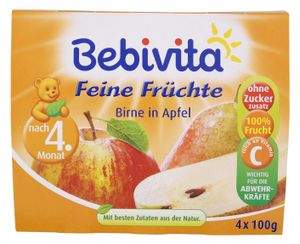Bebivita Feine Früchte Birne in Apfel (4 x 100 g)