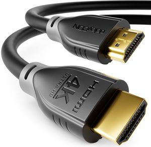 deleyCON 1m HDMI Kabel 2.0 a/b - HDR 10+ UHD 2160p 4K@60Hz YUV 4:4:4 HDR HDCP 2.2 3D ARC Dolby Digital + Dolby ATMOS - Schwarz Grau