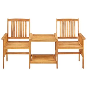 vidaXL Záhradné stoličky s čajovým stolíkom 159x61x92 cm Masívne drevo Akácia