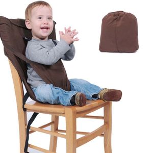 Dětský bezpečnostní pás, potah sedadla vysoké židle pro batolata, nastavitelný, bezpečnostní, omyvatelný potah sedadla, hnědý