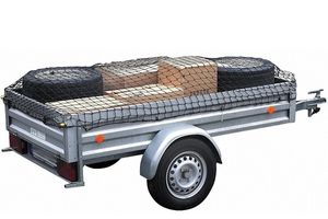 elastisches Transportnetz für Anhänger 100x180-150x250 cm, Maschenweite 15 cm, Transportsicherung, Gepäcknetz