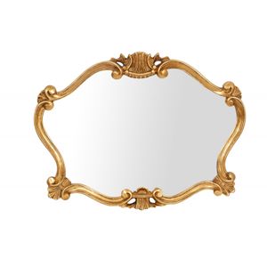 Barock spiegel 69x91x3 cm, Deko spiegel wand aus Holz, Wandspiegel gold