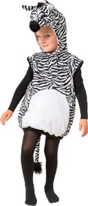 O584-104 schwarz-weiß Kinder Zebra Zebrakostüm Zebraweste Gr.104