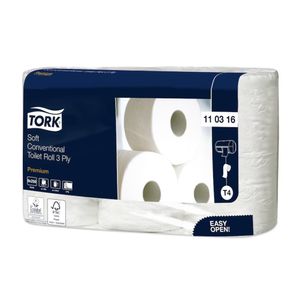 Toilettenpapier 8er Pack Natur-Tissue weiß 3-lagig