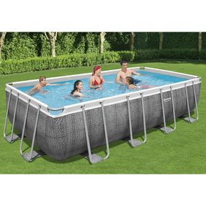 Kompletná súprava bazéna s rámom Power Steel™, štvorcový, s filtračným čerpadlom, bezpečnostným rebríkom a krytom 549 x 274 x 122 cm, Bazény, Plávanie, Bazény