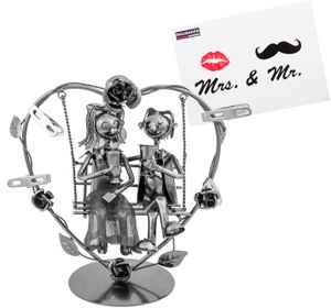 BRUBAKER Hochzeitspaar auf einer Schaukel - kreatives Geldgeschenk oder Fotogeschenk - inkl. Grußkarte