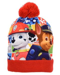 Paw Patrol Kinder Winter Mütze mit Bommel Bommelmütze rot Größe 54