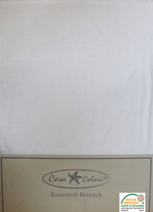 klassisches Haustuch, Betttuch, Bettlaken, OHNE Spanngummi, 150x250 cm, Farbe:  weiß, 100% Baumwolle