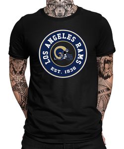 Los Angeles Rams - American Football NFL Super Bowl Herren T-Shirt, Schwarz, XL, Vorne