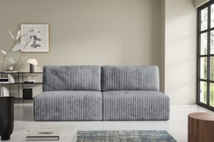 Intenso Modular Cord Schlafsofa mit Schlaffunktion BERGE, Grau