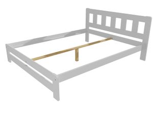 Manželská postel VMK010B masiv borovice (Rozměr: 200 x 200 cm, Barva dřeva: barva bílá)