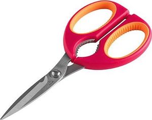 Mastrad Kuchynské nožnice, nožnice na varenie, multifunkčné nožnice, nožnice, Inox-Steel, TPR, plast, oranžová+malinová, F24004