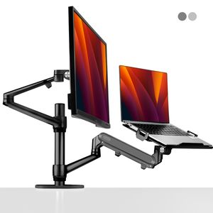 Alberenz Laptop Monitor Arm - Neigbar - Höhenverstellbar - Gasfeder - Schwarz
