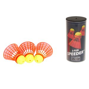 SPEEDMINTON Speeder® Tube FUN, 3 StÖŒck rot/gelb -
