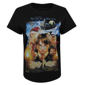 Harry Potter - T-Shirt für Damen TV1273 (M) (Schwarz)