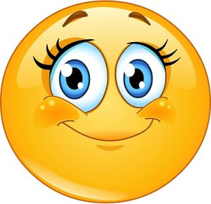 4er Set Smile-Aufkleber Wimpern I rund Ø 5 cm I kfz_289