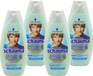 4x Schauma Anti Schuppen Shampoo Classic 400ml mit Pirocton Olamin für jedes Haar