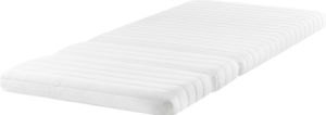 BELIANI Schaummatratze für Mitwachsende Kinderbetten Weiß 90 x 130/160/200 cm Mittel Härtegrad PolyurethanSchaum für Kinder Abnehmbarer Bezug