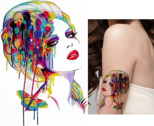 Temporäres Tattoo Model Glamour Motte Design Temporary Klebetattoo Körperkunst